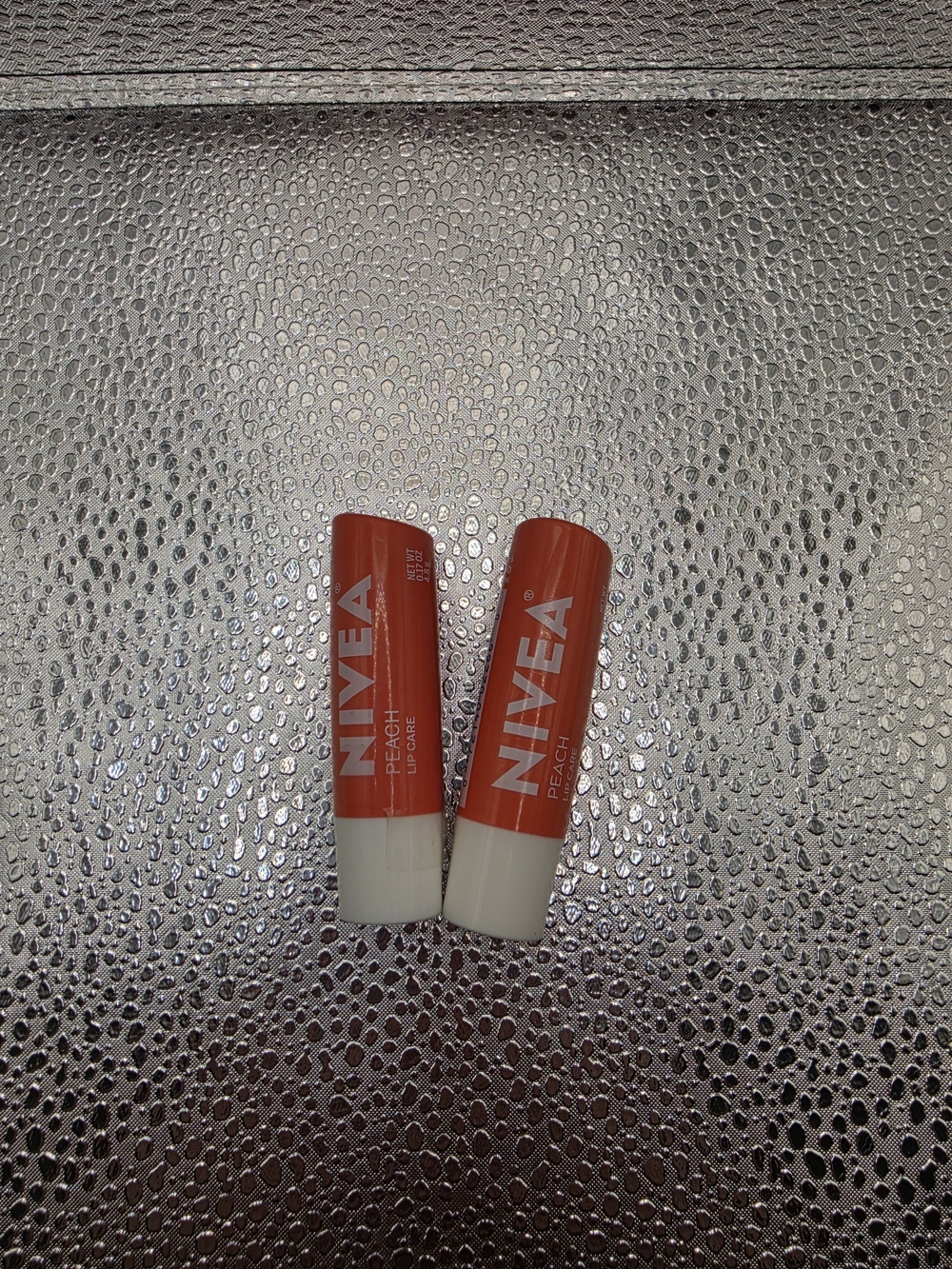 NIVEA Peach Lip Care Balm Duo - Peach Shade. Hard to find. discontinued.